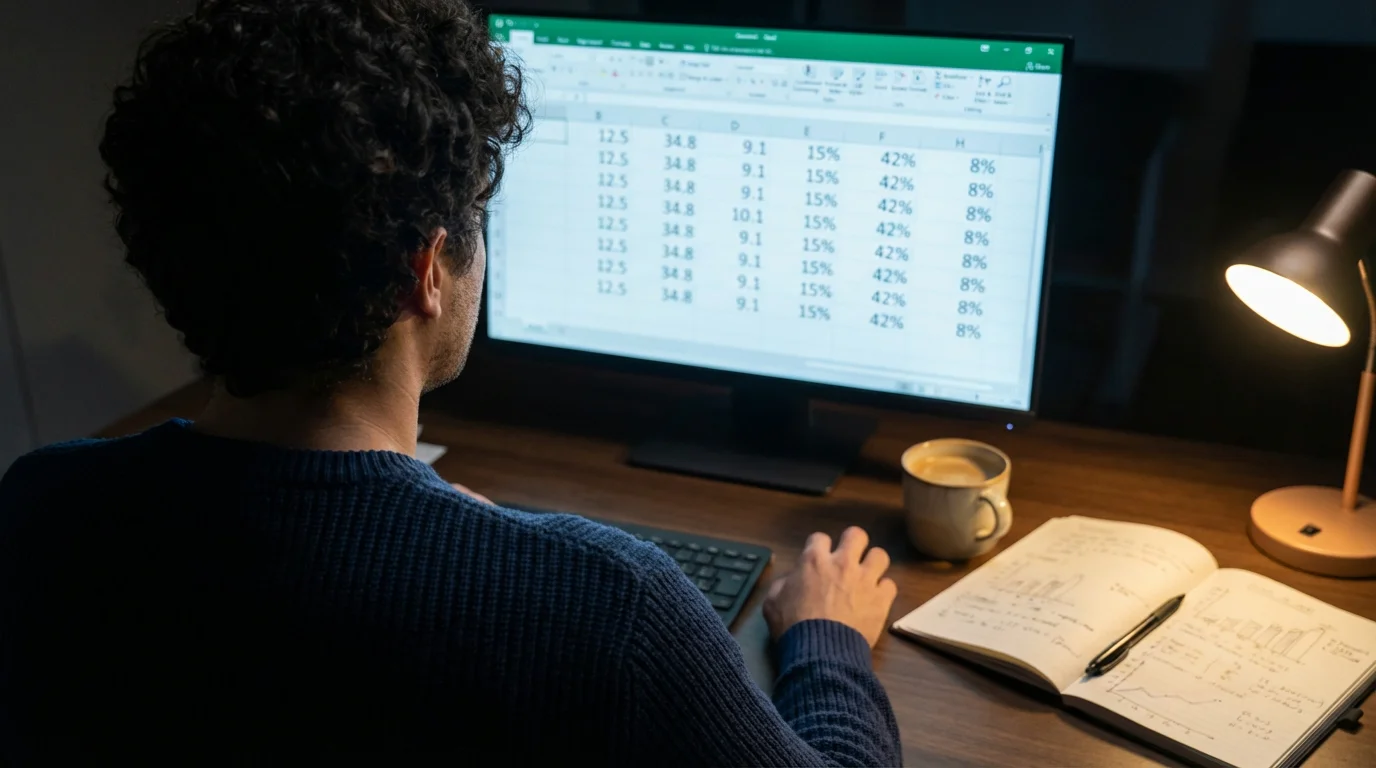 Persona analizando cuotas de F1 en una pantalla con datos de probabilidad implícita